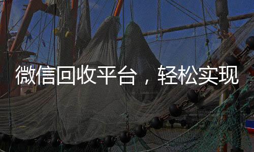 微信回收平台，轻松实现闲置物品变现，绿色生活新选择！
