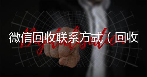 微信回收联系方式(回收vx号秒结联系方式)